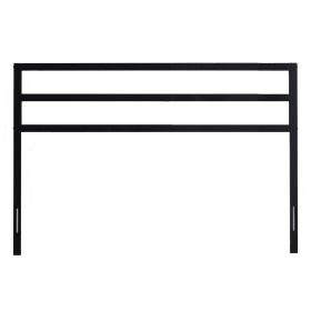 California King Modern Headboard in Matte Black Metal Finish