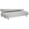Twin size Roll Out Trundle Bed Frame in White Metal