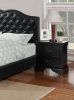 Contemporary Bedroom Furniture Nightstand Black Color 2 x Drawers Bed Side Table