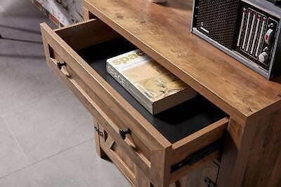 Modern Farmhouse Double Barn Door Accent Cabinet 30 Inch Light brown