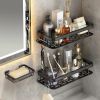 Shower Caddy with Soap Holder Adhesive Shower Shelf with Hooks No Drill Shower Organizer Rust Proof shower rack for inside shower