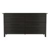 Hamden 10-Bottle 1-Shelf Bar Cabinet Black Wengue and Pine