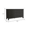 Hamden 10-Bottle 1-Shelf Bar Cabinet Black Wengue and Pine