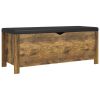 Storage Box with Cushion Smoked Oak 41.3"x15.7"x17.7" Engineered Wood