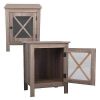 X-shaped bedside table--retro wood grain (2 pieces)