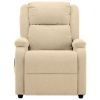 Massage Recliner Cream Fabric