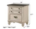 Beautiful Two-Tone Finish 1-Pc Nightstand End Table Two Storage Drawers Bedroom Furniture