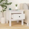 Side Tables 2 pcs White 15.7"x15.7"x15.4" Solid Wood Pine