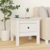 Side Tables 2 pcs White 15.7"x15.7"x15.4" Solid Wood Pine