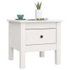 Side Tables 2 pcs White 15.7"x15.7"x15.4" Solid Wood Pine