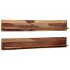 Wall Shelves 2 pcs 66.5"x10.2"x7.9" Solid Sheesham Wood