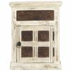 Bedside Cabinet White 15.7"x11.8"x19.7" Solid Mango Wood