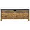 Storage Box with Cushion Smoked Oak 41.3"x15.7"x17.7" Engineered Wood