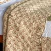 [Beige Paisley] Cotton 3PC Vermicelli-Quilted Printed Quilt Set (Full/Queen Size)