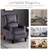Modern Comfortable Upholstered leisure chair / Recliner Chair for Living Room (Grey)