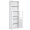 White Tall Storage Cabinet with Shelves and Doors for Bathroom; Kitchen and Living Room; MDF Board