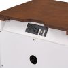 Wooden Nightstand with USB Charging Ports and Three Drawers,End Table for