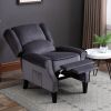 Modern Comfortable Upholstered leisure chair / Recliner Chair for Living Room (Grey)