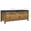 Storage Box with Cushion Smoked Oak 41.3"x15.7"x17.7" Engineered Wood