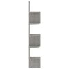 Wall Corner Shelf Concrete Gray 7.5"x7.5"x48.4" Engineered Wood