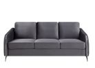 Hathaway Gray Velvet Modern Chic Sofa Couch