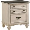 Beautiful Two-Tone Finish 1-Pc Nightstand End Table Two Storage Drawers Bedroom Furniture