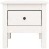 Side Tables 2 pcs White 15.7"x15.7"x15.4" Solid Wood Pine