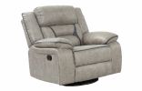 Denali Faux Leather Upholstered Chair Made With Wood Finished in Gray