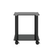 2-Piece Black Side Table , 2-Tier Space End Table ,Modern Night Stand, Sofa table, Side Table with Storage Shelve