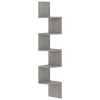 Wall Corner Shelf Concrete Gray 7.5"x7.5"x48.4" Engineered Wood