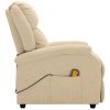 Massage Recliner Cream Fabric