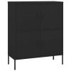 Storage Cabinet Black 31.5"x13.8"x40" Steel
