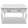 Coffee Table with 4 Drawers White