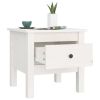 Side Tables 2 pcs White 15.7"x15.7"x15.4" Solid Wood Pine