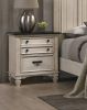 Beautiful Two-Tone Finish 1-Pc Nightstand End Table Two Storage Drawers Bedroom Furniture