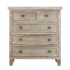 Weathered Wooden Chest 5-Drawer Floor Cabinet