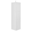Tall Bathroom Corner Cabinet, Freestanding Storage Cabinet with Doors and Adjustable Shelves, MDF Board, White