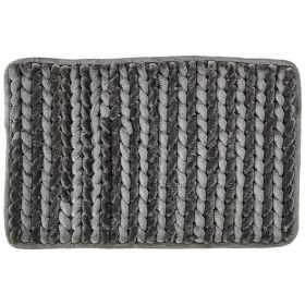 Christa Collection (Color: Charcoal, size: 17" x 24" Rectangle)