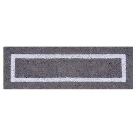 Hotel Collection (Color: Gray/White, size: 20" x 60" Rectangle)
