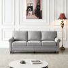 Linen Fabric Upholstery with Storage Sofa