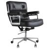 Lobby Genuine Leather Executive chair office Aluminum Alloy Base Swivel