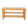 90cm 3Tier Bamboo Stool Shoe Rack Storage Seat Organizer Shelf Entryway Bench