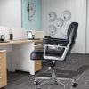 Lobby Genuine Leather Executive chair office Aluminum Alloy Base Swivel