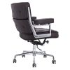 Lobby Genuine Leather Executive chair office Aluminum Alloy Base Swivel