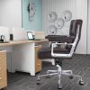 Lobby Genuine Leather Executive chair office Aluminum Alloy Base Swivel