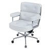 Lobby Genuine Leather Executive chair office Aluminum Alloy Base Swivel