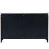 Modern Sideboard Buffet Storage Cabinet with 2 Decorative Doors, 2 Drawers and 4 shelves for Living room, Entryway