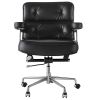 Lobby Genuine Leather Executive chair office Aluminum Alloy Base Swivel