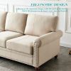 Linen Fabric Upholstery with Storage Sofa