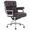 Lobby Genuine Leather Executive chair office Aluminum Alloy Base Swivel